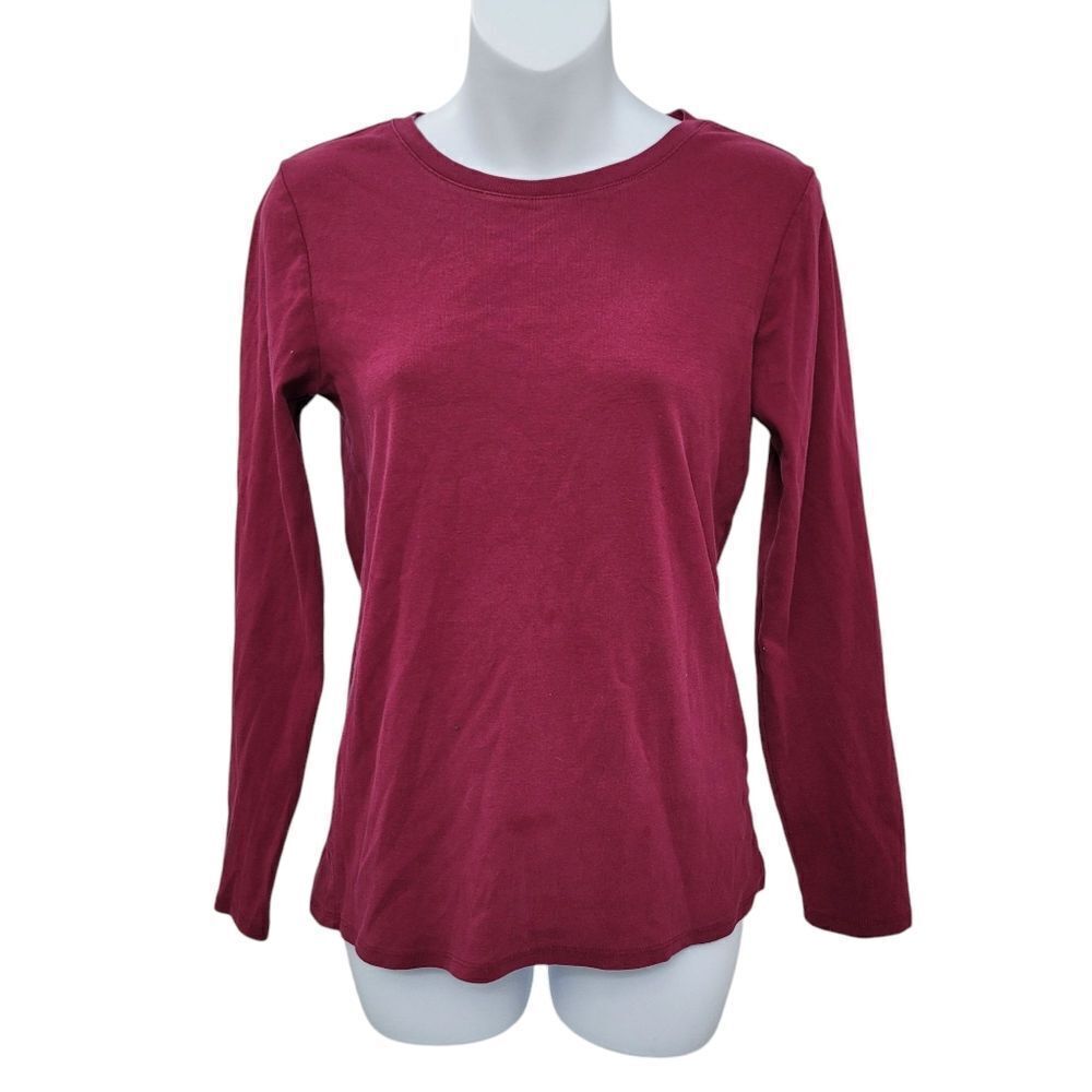 2/$20 Joe Fresh Burgundy Red Long Sleeve Top Tee Size: M